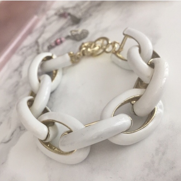 T&J Designs Jewelry - ‼️ 2 Left ‼️ White Enamel link bracelet